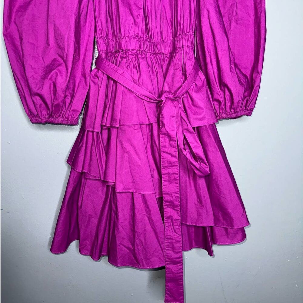 Ulla Johnson Giselle Tiered Mini Dress in Orchid Long Sleeve Size 00/XS Purple - Picture 5 of 13